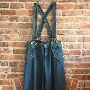 Marc by Marc Jacobs SUPER WIDE LEG suspender pants